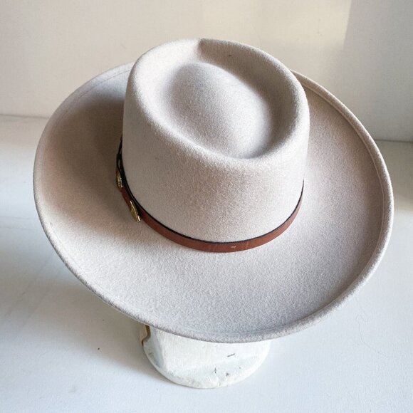 Vintage Missouri Largest Western Store Light Beige Wool Felt Hat S main image 5